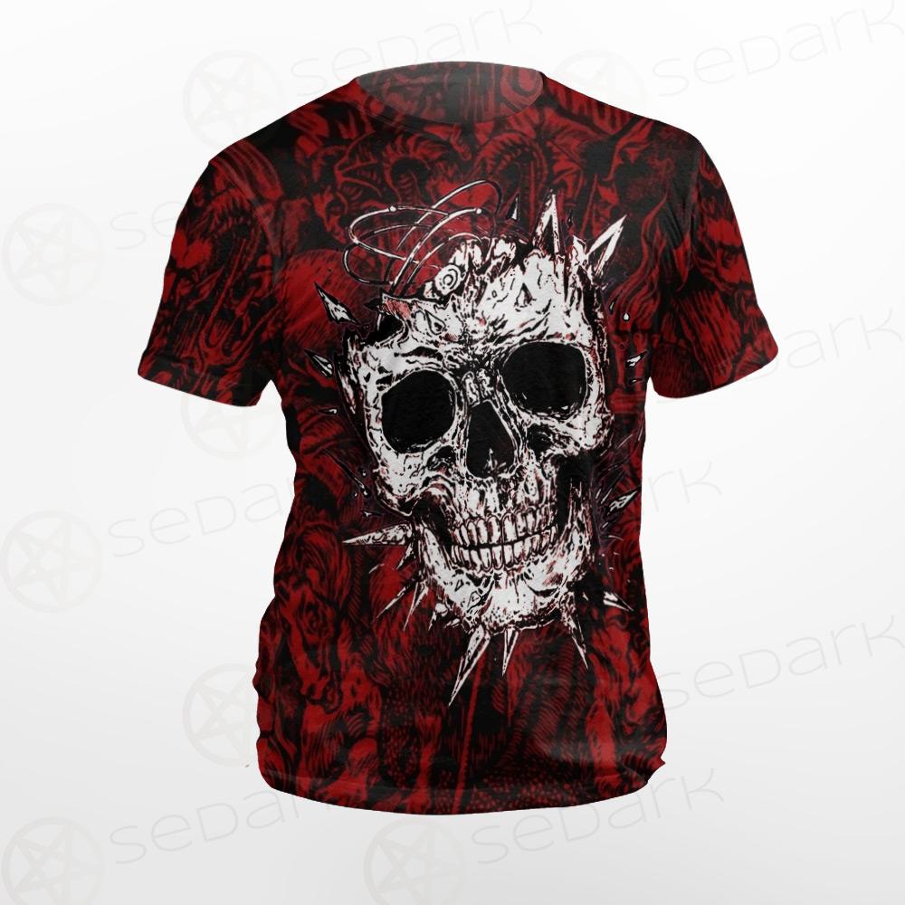 Skull Satan background SED-0083 Unisex T-shirt