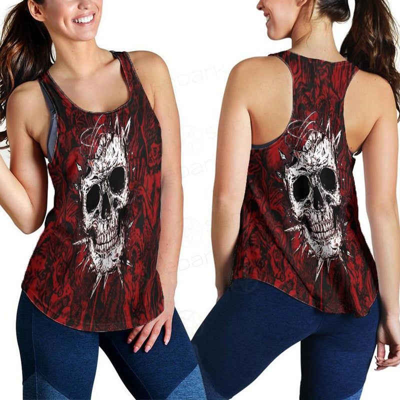 Skull Satan background SED-0083 Women Tank Top