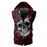 Skull Satan background SED-0083 Zip Sleeveless Hoodie