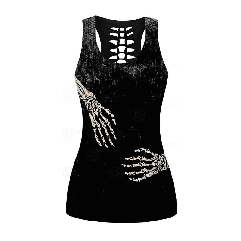 Skeleton Hug SED-0084 Hollow Out Tank Top