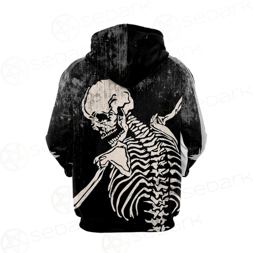 Skeleton Hug SED-0084 Hoodie Raglan Zip