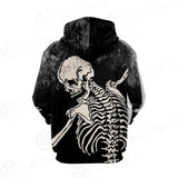 Skeleton Hug SED-0084 Hoodie Raglan