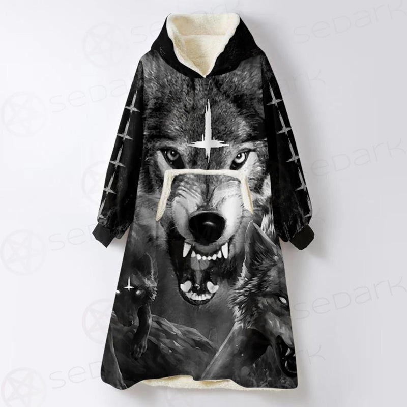 Wolf SED-0085 Oversized Sherpa Blanket Hoodie