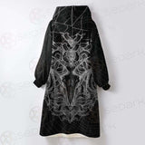 Satan Skull Pattern SED-0087 Oversized Sherpa Blanket Hoodie