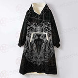 Satan Skull Pattern SED-0087 Oversized Sherpa Blanket Hoodie