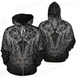 Satan Skull Pattern SED-0087 Zip-up Hoodies