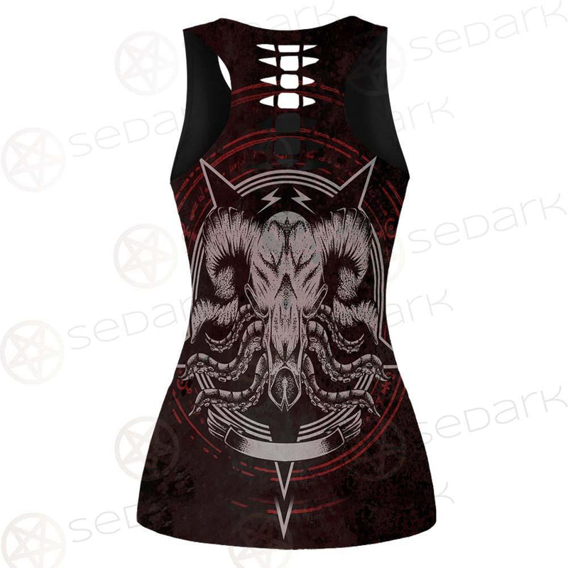 Head Pentagram SED-0088 Hollow Out Tank Top