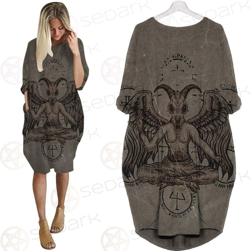 Baphomet Symbol SED-0090 Batwing Pocket Dress