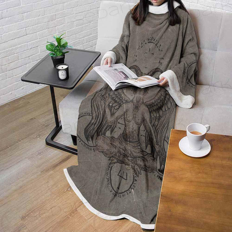 Baphomet Symbol SED-0090 Sleeved Blanket