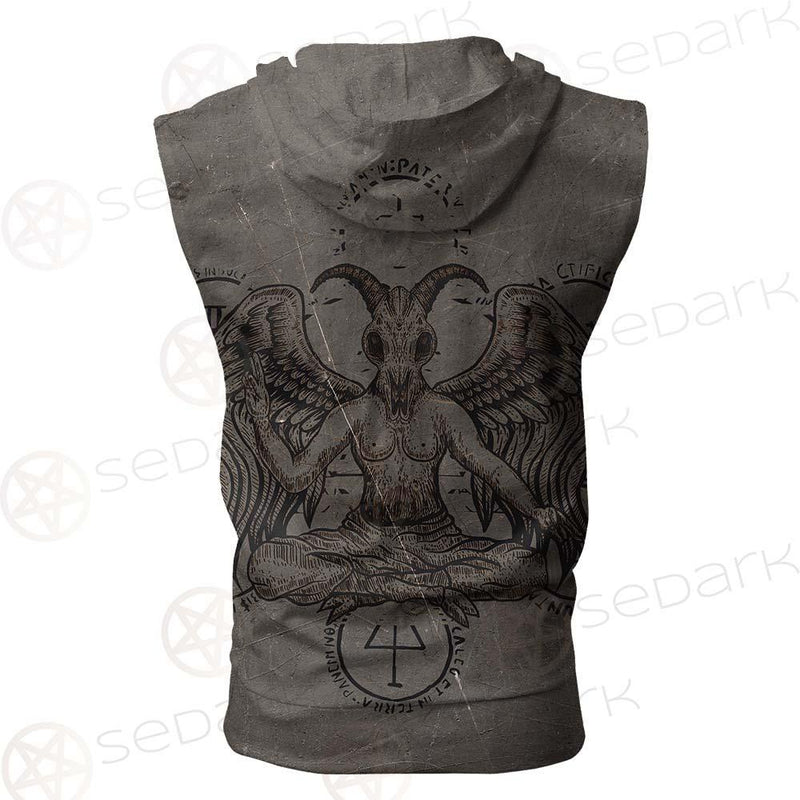 Baphomet Symbol SED-0090 Zip Sleeveless Hoodie
