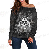 Satan Skull With Eye SED-0091 Off Shoulder Sweaters