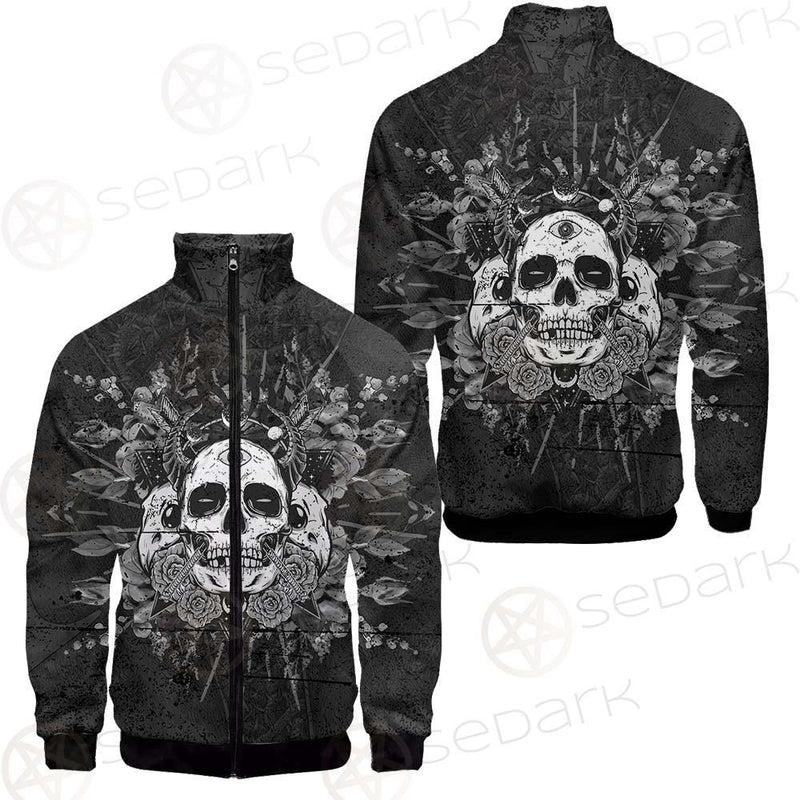 Satan Skull With Eye SED-0091 Stand-up Collar Jacket
