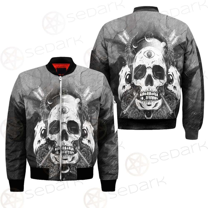 Satan Skull With Eye SED-0092 Bomber Jacket
