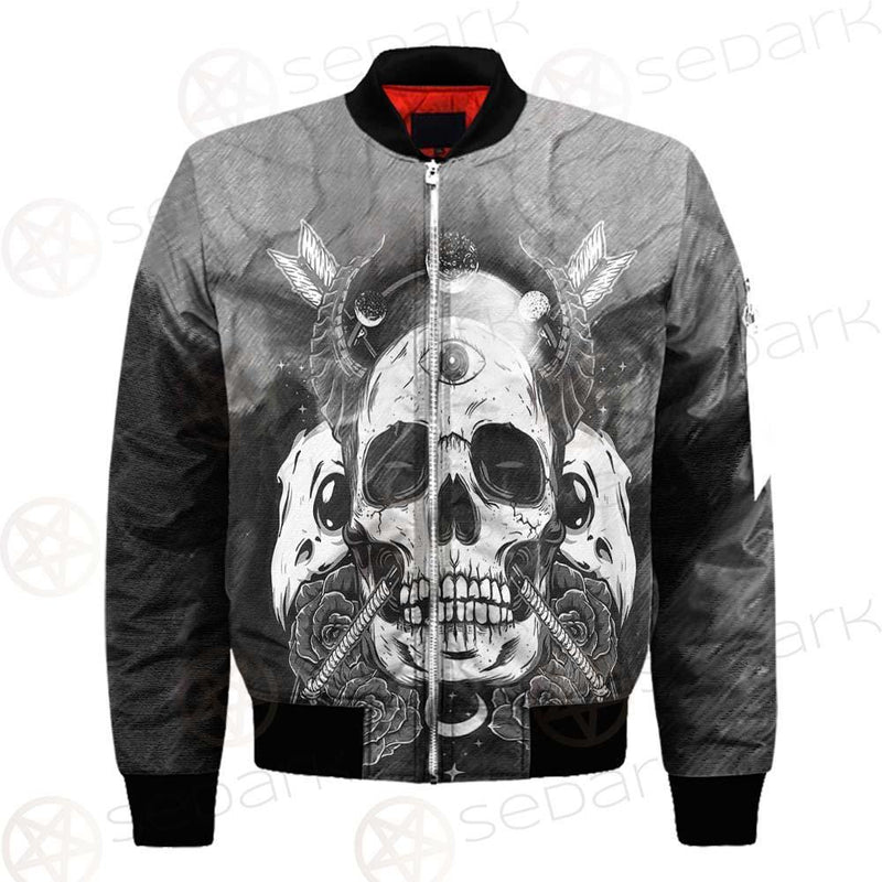 Satan Skull With Eye SED-0092 Bomber Jacket