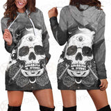 Satan Skull With Eye SED-0092 Hoodie Dress