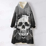 Satan Skull With Eye SED-0092 Oversized Sherpa Blanket Hoodie