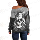 Satan Skull With Eye SED-0092 Off Shoulder Sweaters