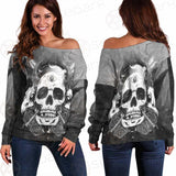 Satan Skull With Eye SED-0092 Off Shoulder Sweaters