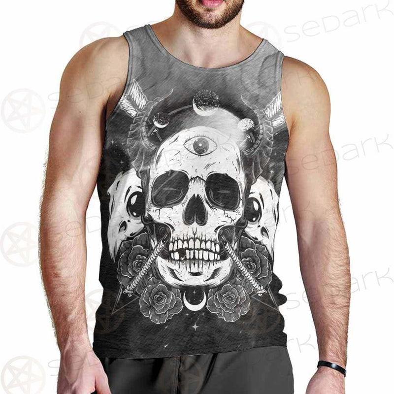 Satan Skull With Eye SED-0092 Men Tank-tops