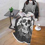 Satan Skull With Eye SED-0092 Sleeved Blanket