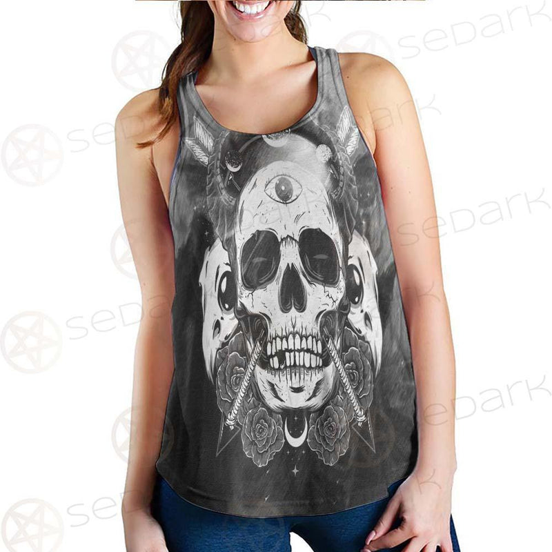 Satan Skull With Eye SED-0092 Women Tank Top