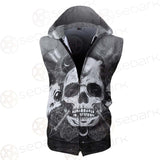 Satan Skull With Eye SED-0092 Zip Sleeveless Hoodie