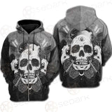 Satan Skull With Eye SED-0092 Hoodie Raglan Zip