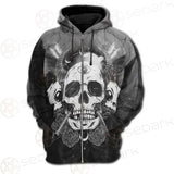 Satan Skull With Eye SED-0092 Hoodie Raglan Zip