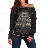 Baphomet Satanic SED-0093 Off Shoulder Sweaters