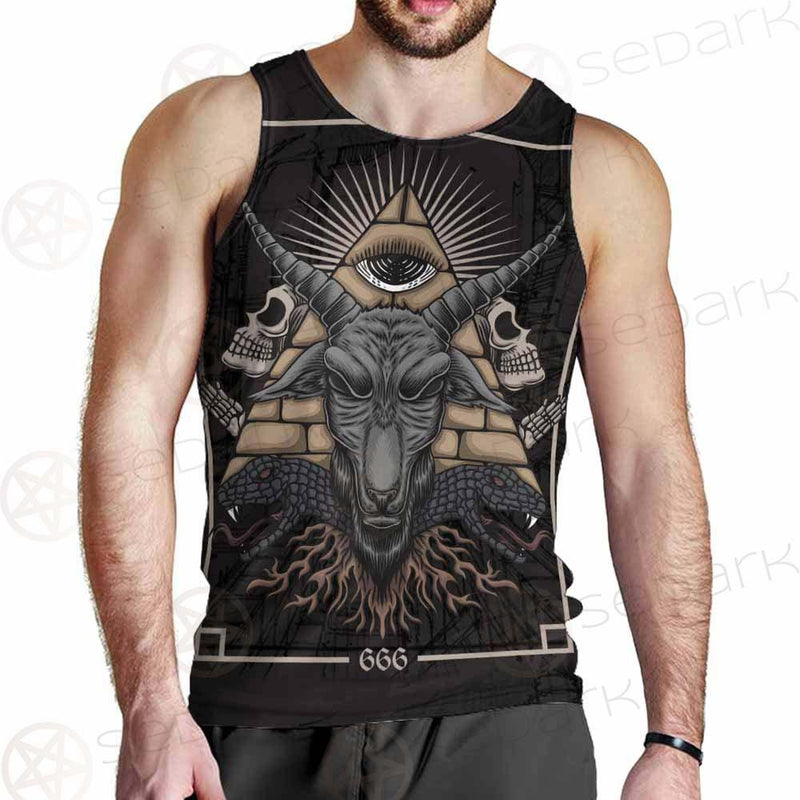 Baphomet Satanic SED-0093 Men Tank-tops