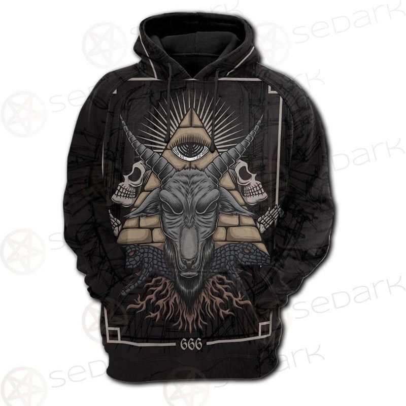 Baphomet Satanic SED-0093 Hoodie Raglan