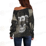 Skull Devil Eye Satan SED-0094 Off Shoulder Sweaters