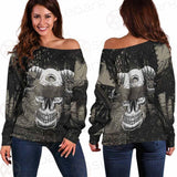 Skull Devil Eye Satan SED-0094 Off Shoulder Sweaters