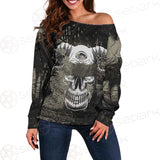 Skull Devil Eye Satan SED-0094 Off Shoulder Sweaters