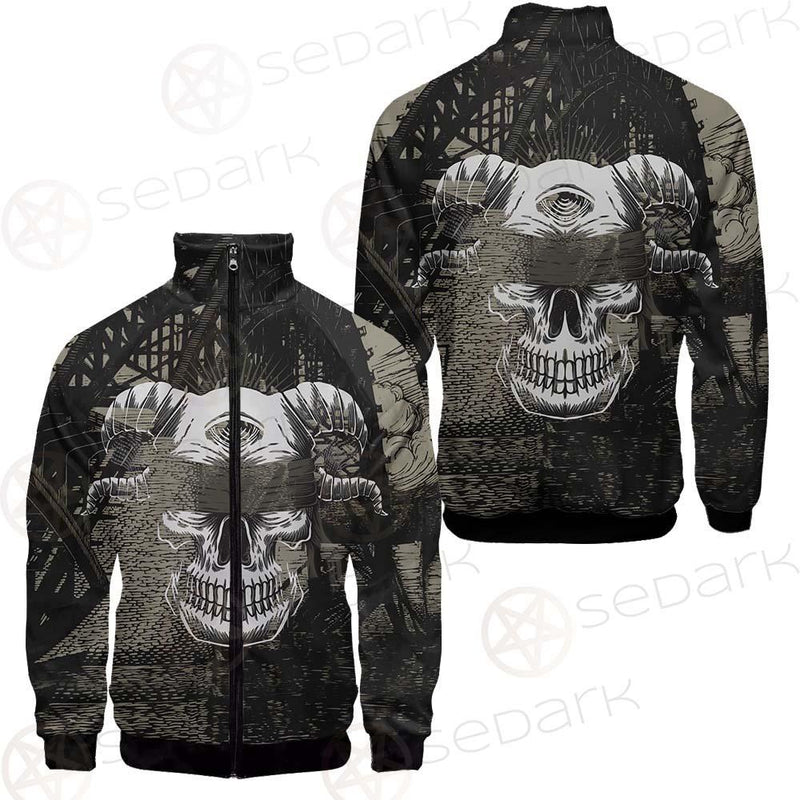 Skull Devil Eye Satan SED-0094 Stand-up Collar Jacket