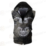 Skull Devil Eye Satan SED-0094 Zip Sleeveless Hoodie