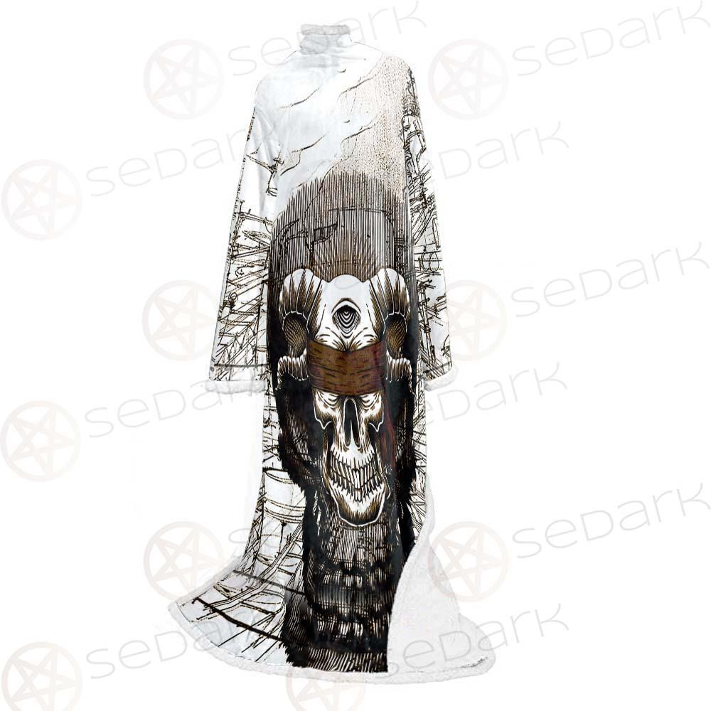 Skull Overshadow SED-0096 Sleeved Blanket