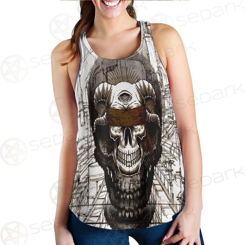 Skull Overshadow SED-0096 Women Tank Top