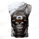 Skull Overshadow SED-0096 Zip Sleeveless Hoodie