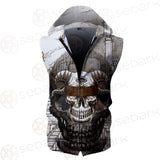 Skull Overshadow SED-0096 Zip Sleeveless Hoodie