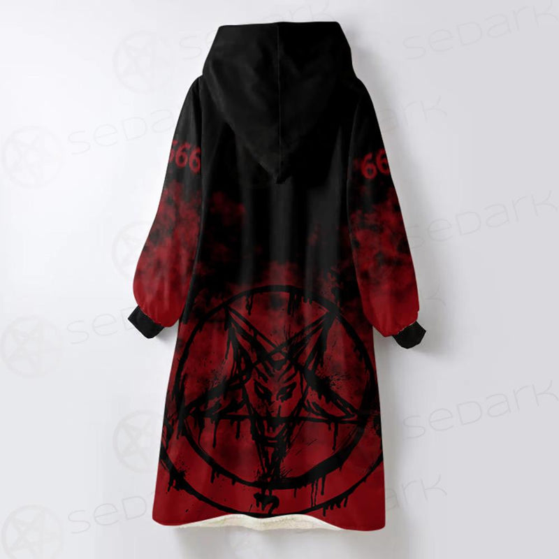 Baphomet SED-0098 Oversized Sherpa Blanket Hoodie