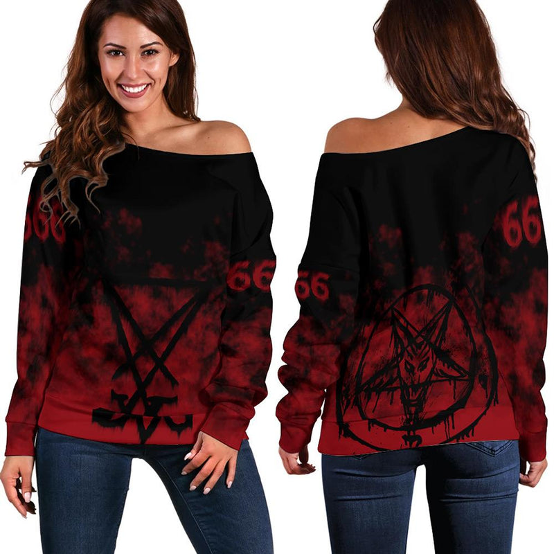 Baphomet SED-0098 Off Shoulder Sweaters