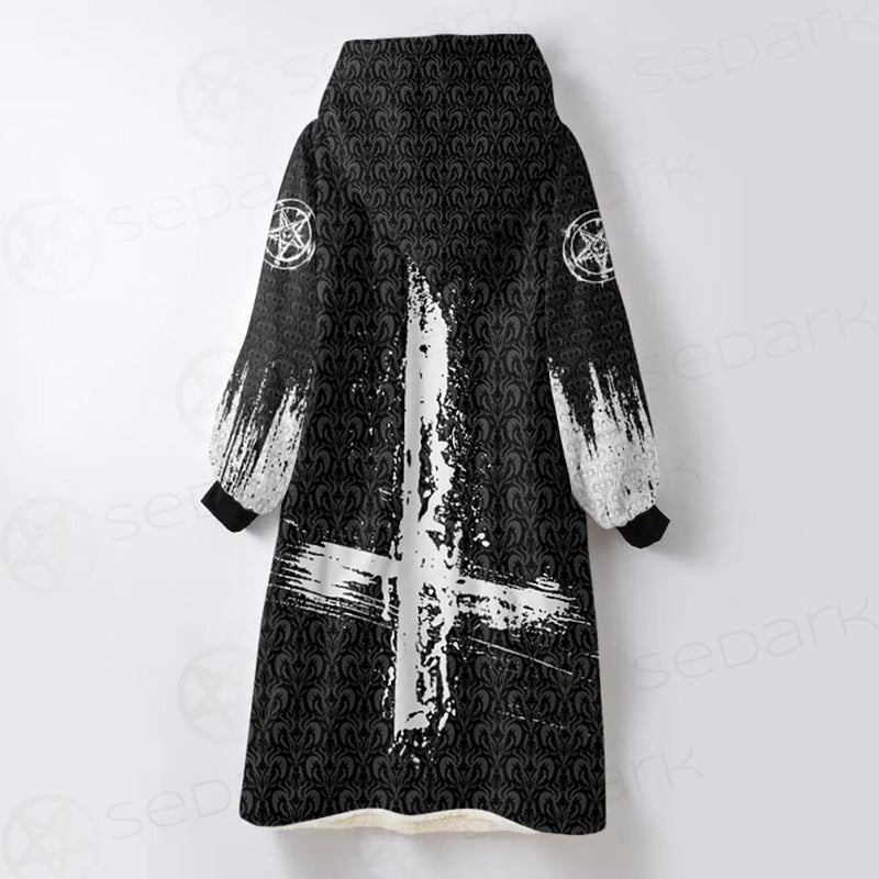 Lucifer Pentagram SED-0099 Oversized Sherpa Blanket Hoodie