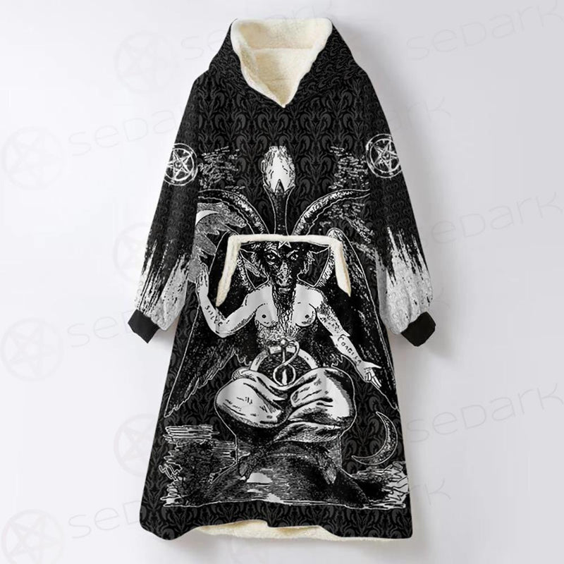 Lucifer Pentagram SED-0099 Oversized Sherpa Blanket Hoodie