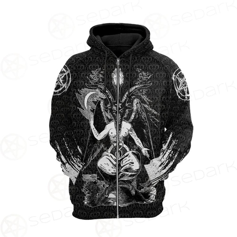 Lucifer Pentagram SED-0099 Hoodie Raglan Zip