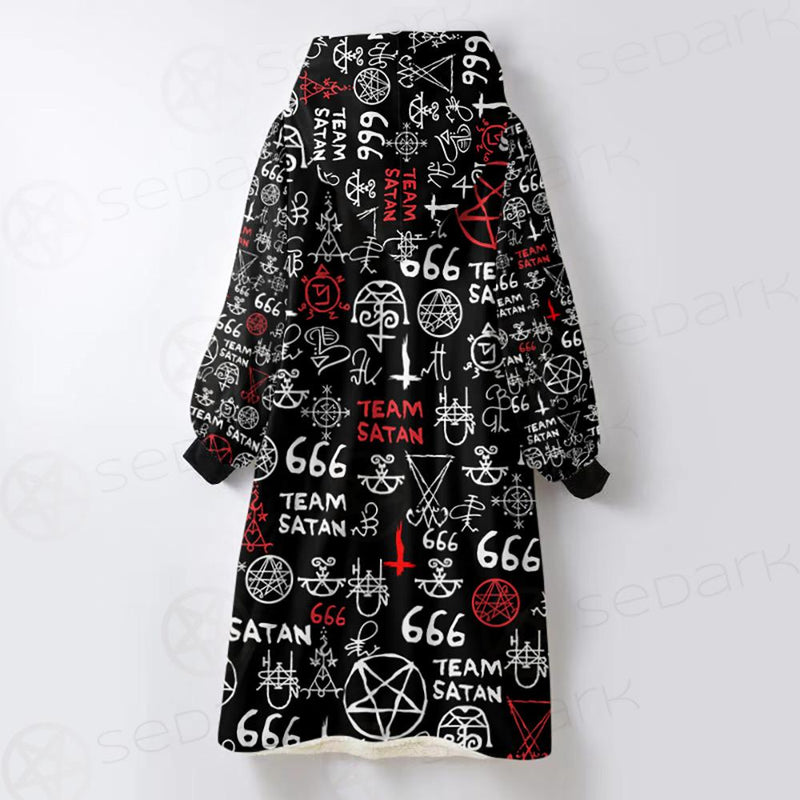 Hail Satan SED-0100 Oversized Sherpa Blanket Hoodie