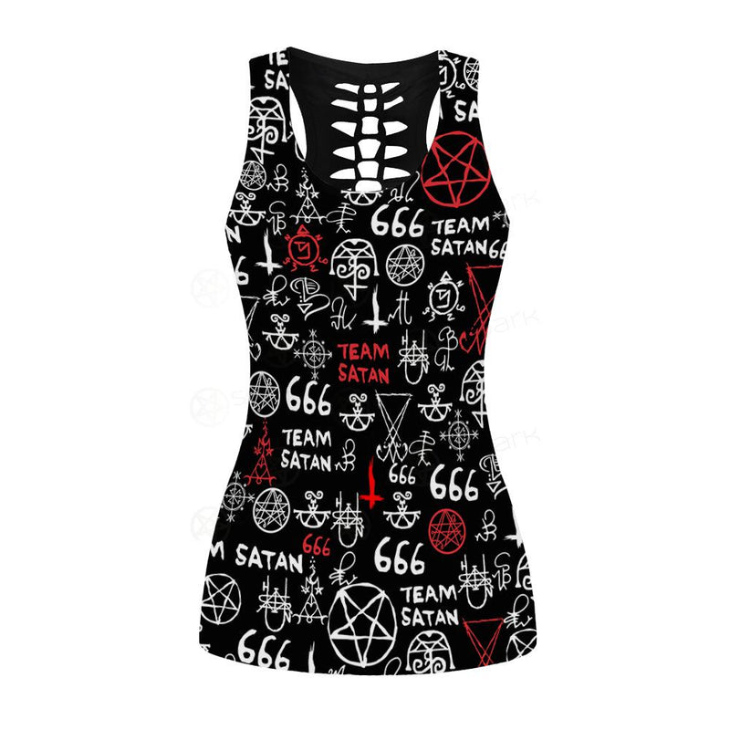 Hail Satan SED-0100 Hollow Out Tank Top
