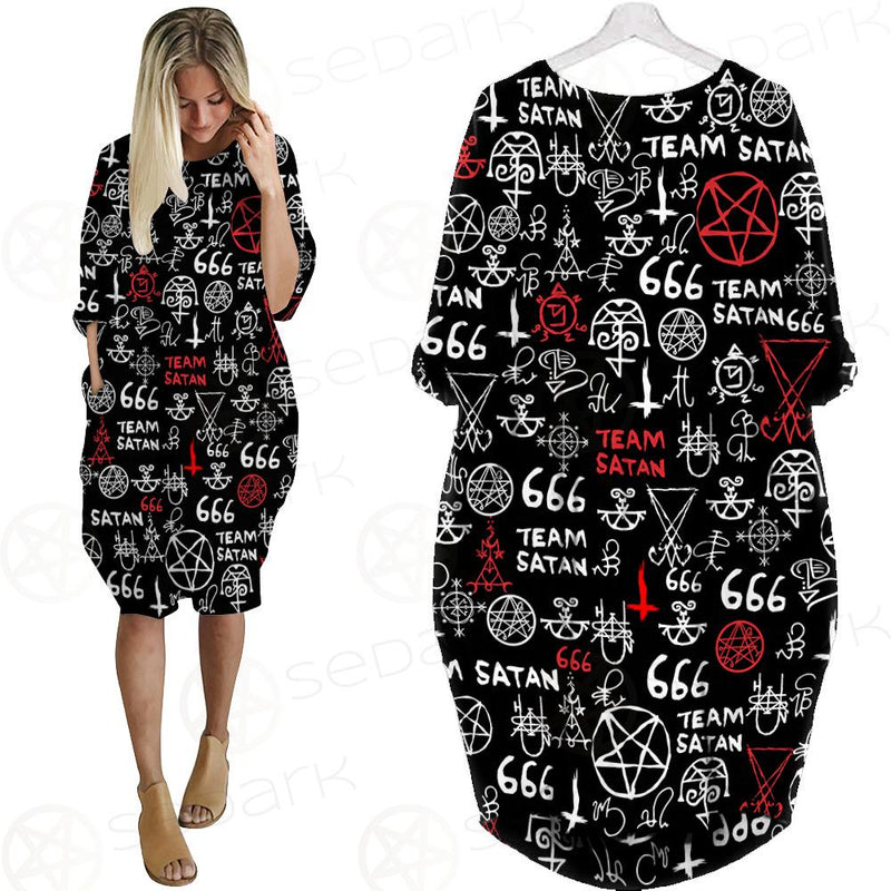 Hail Satan SED-0100 Batwing Pocket Dress