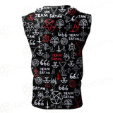 Hail Satan SED-0100 Zip Sleeveless Hoodie