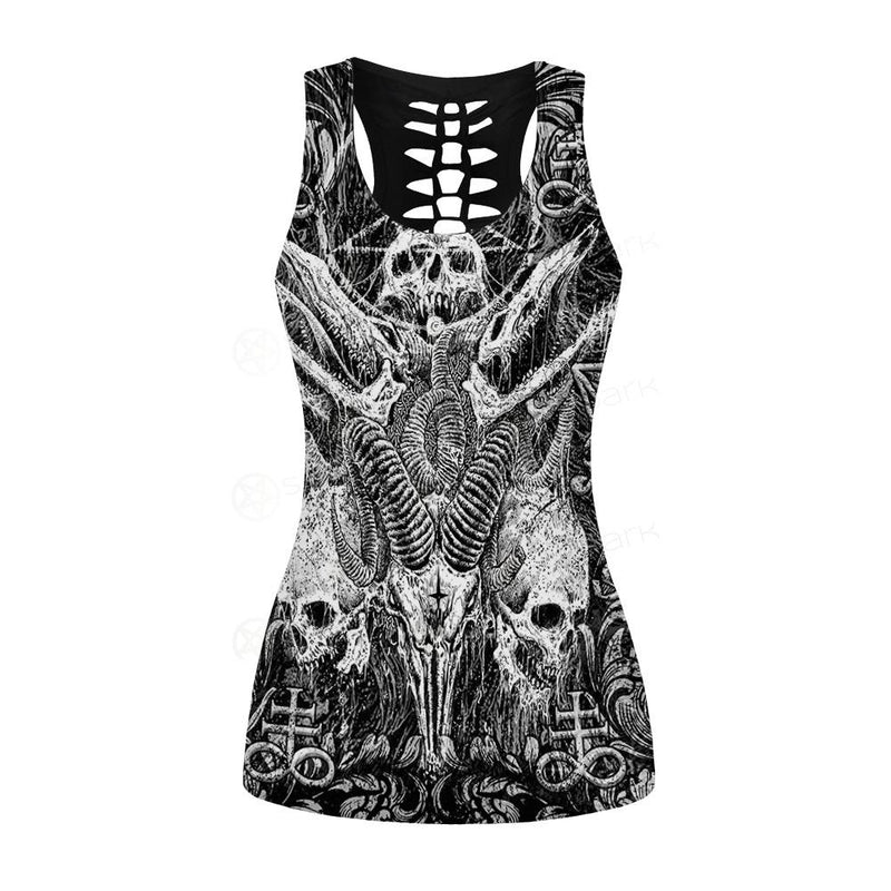 Satan and SKULL SED-0102 Hollow Out Tank Top
